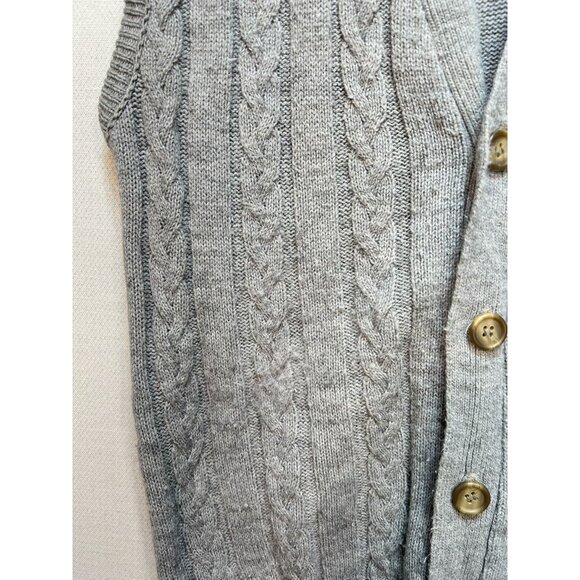 Cambridge Classics Mervyns Mens Wool Button Front Cardigan Vest Knit Size S Gray - Picture 7 of 11